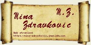 Mina Zdravković vizit kartica